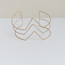 Brazalete Ultra Fino Triple Dorado