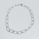 Collar Cadena Eslabones Ovalados Plateado
