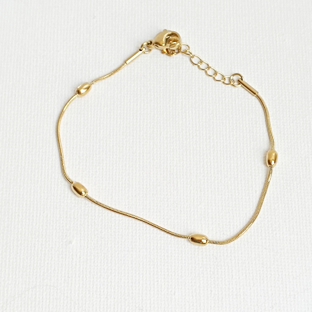 Pulsera Bolitas Dorada