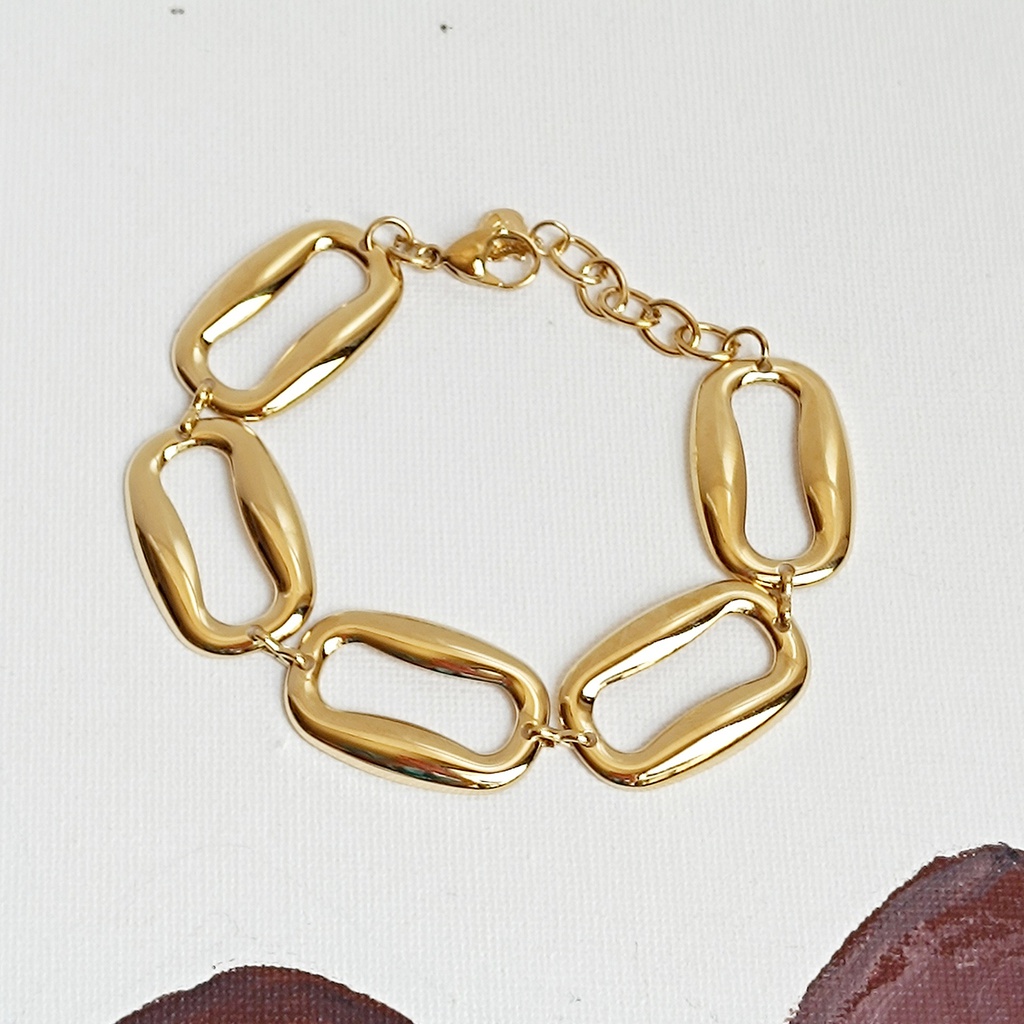 Pulsera Eslabones Dorada