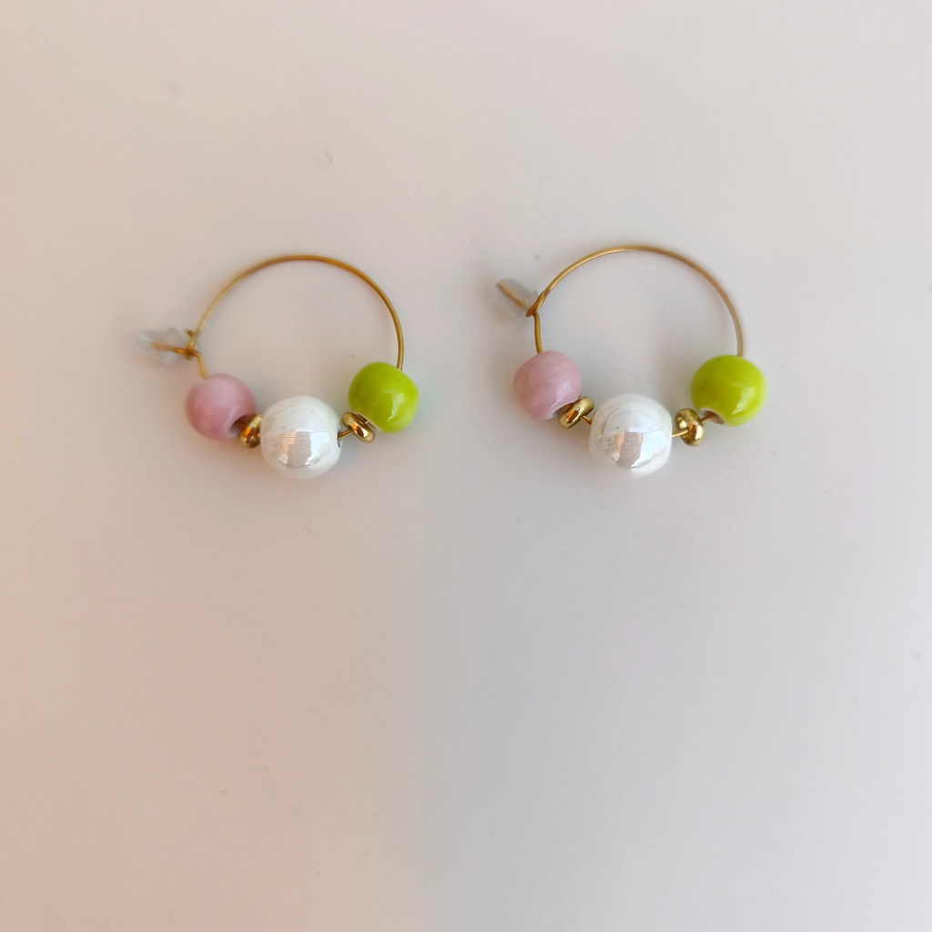 Pendientes Cerámica Sweet Candy (Dorado)