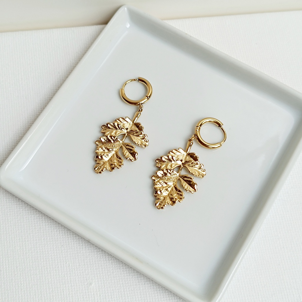 Pendientes Arito Hoja Dorada