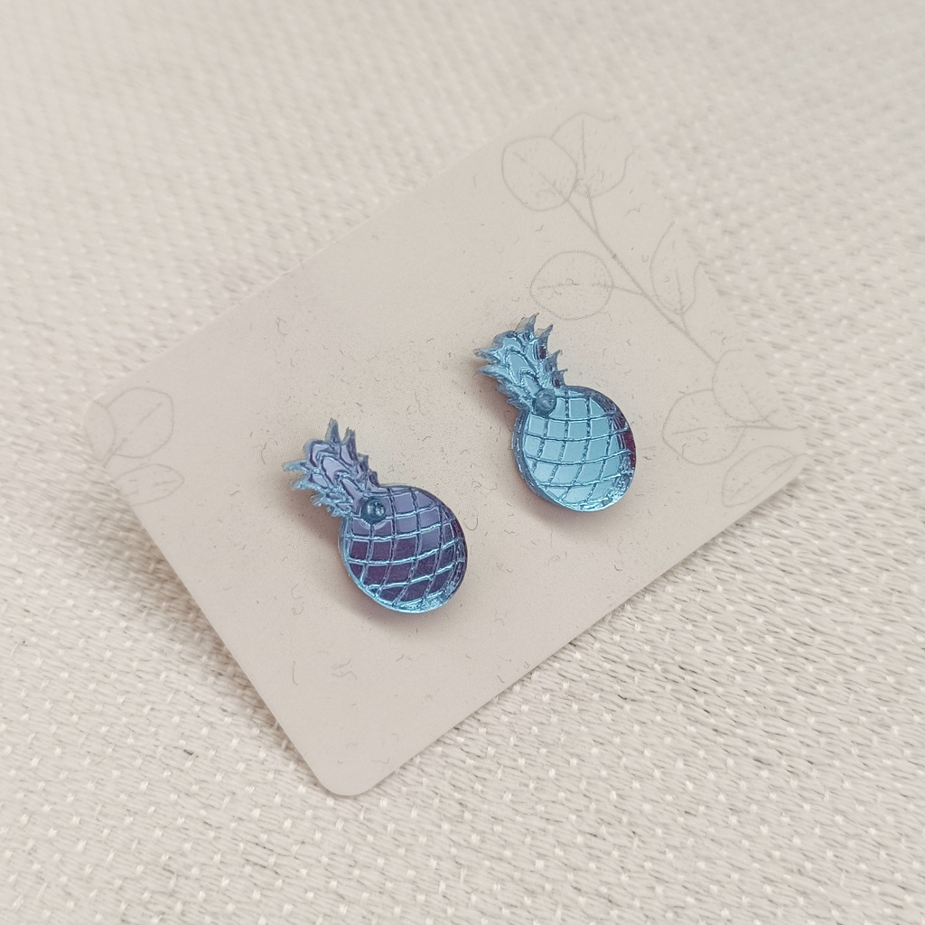 Pendientes Mini Piña Azul