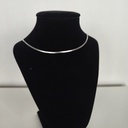 Collar Espiga Plano Fino Plateado
