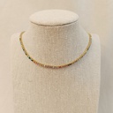 Collar Cadena Strass Brillo Colores Dorado