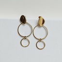 Pendientes Double Bubble Dorado