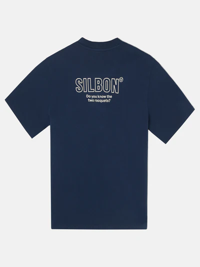 Camiseta Special Fit Two Rackets Azul Marino - Silbon