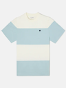 Camiseta Raya Ancha Verde Claro Crema - Silbon