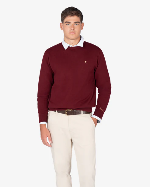 Jersey Icon Round Neck Burgundy - Harper &amp; Neyer