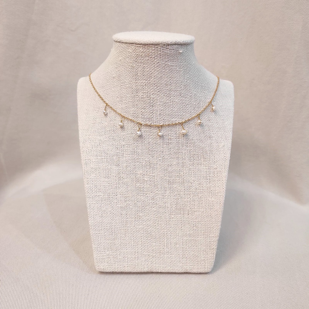 Collar Multicharm Perlitas Dorado