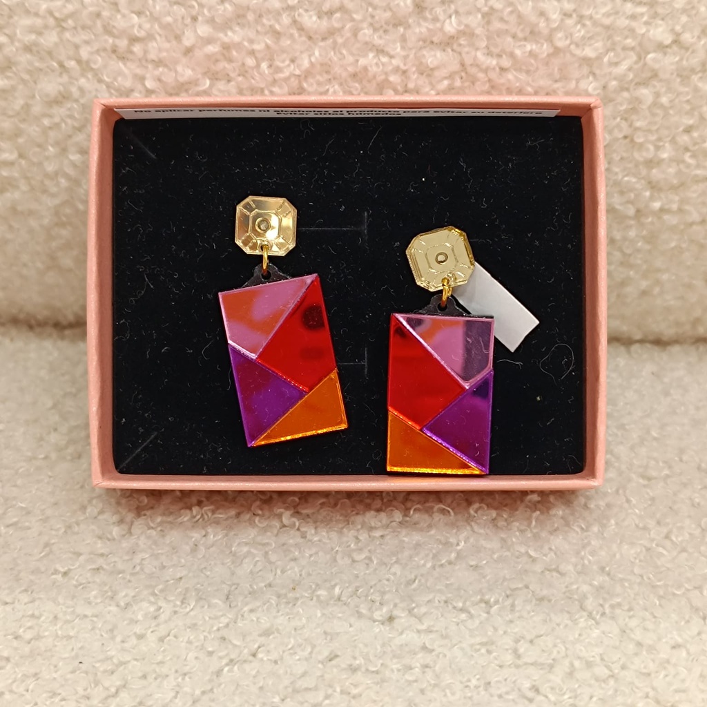 Pendientes Rectángulo Colores Metacrilato