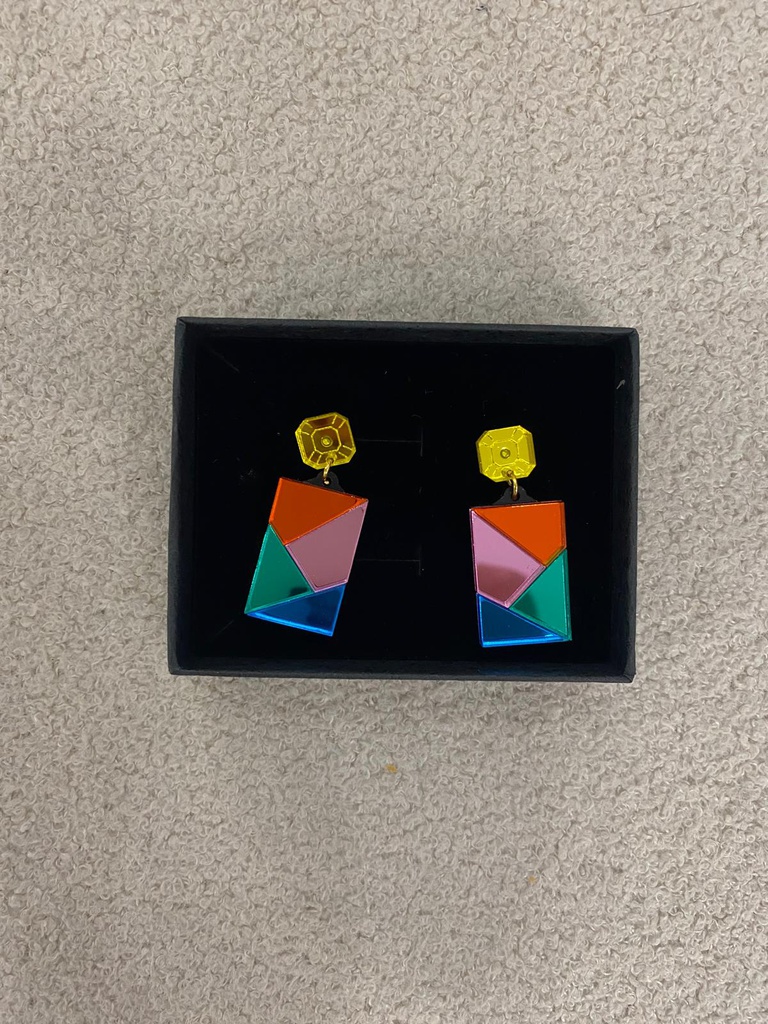 Pendientes Rectángulo Colores Metacrilato