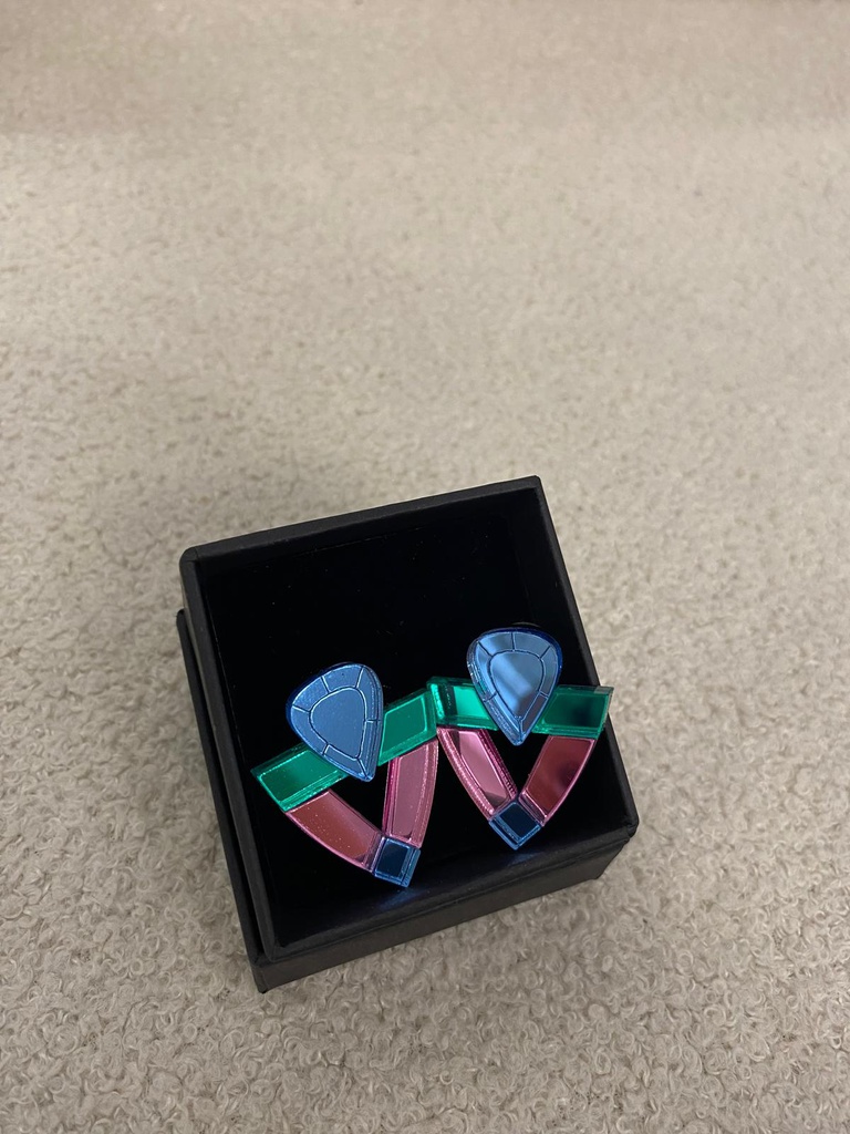 Pendientes Triángulo Colores Metacrilato