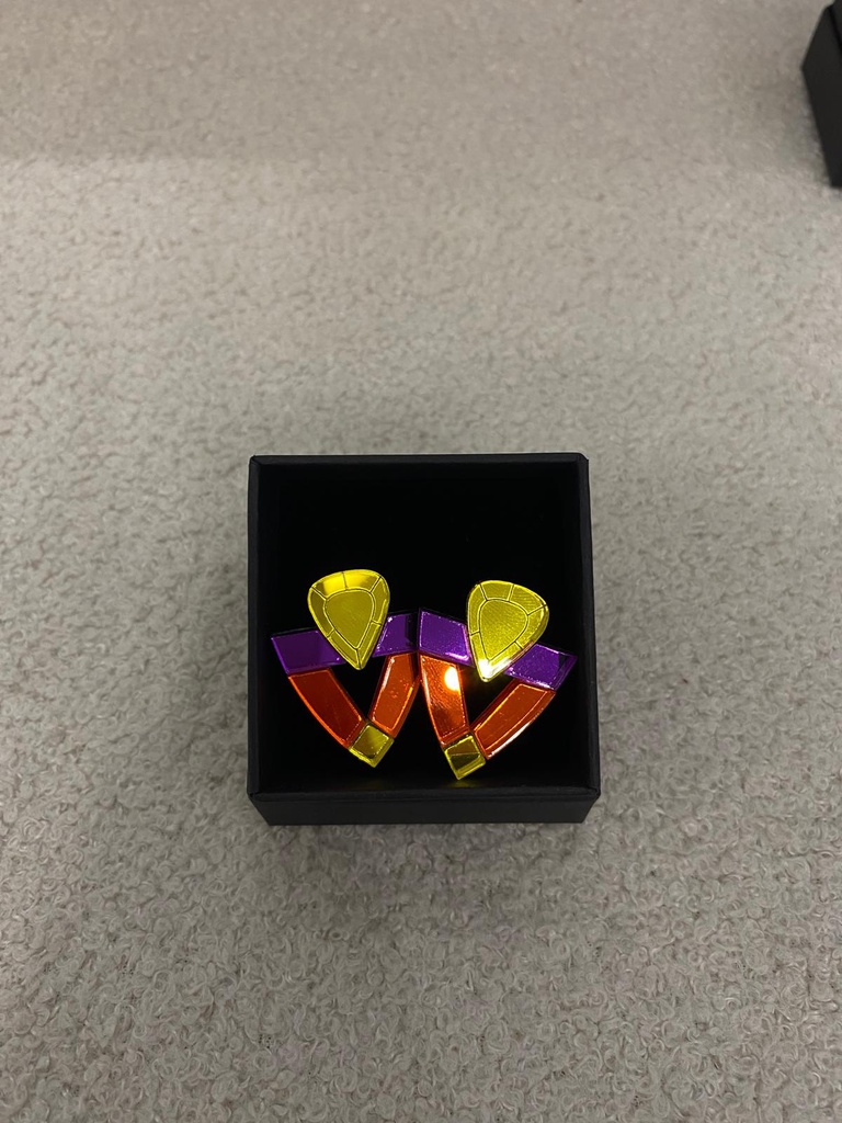 Pendientes Triángulo Colores Metacrilato