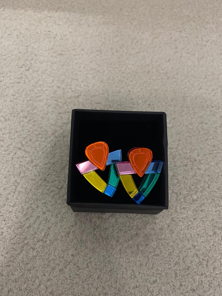 Pendientes Triángulo Colores Metacrilato