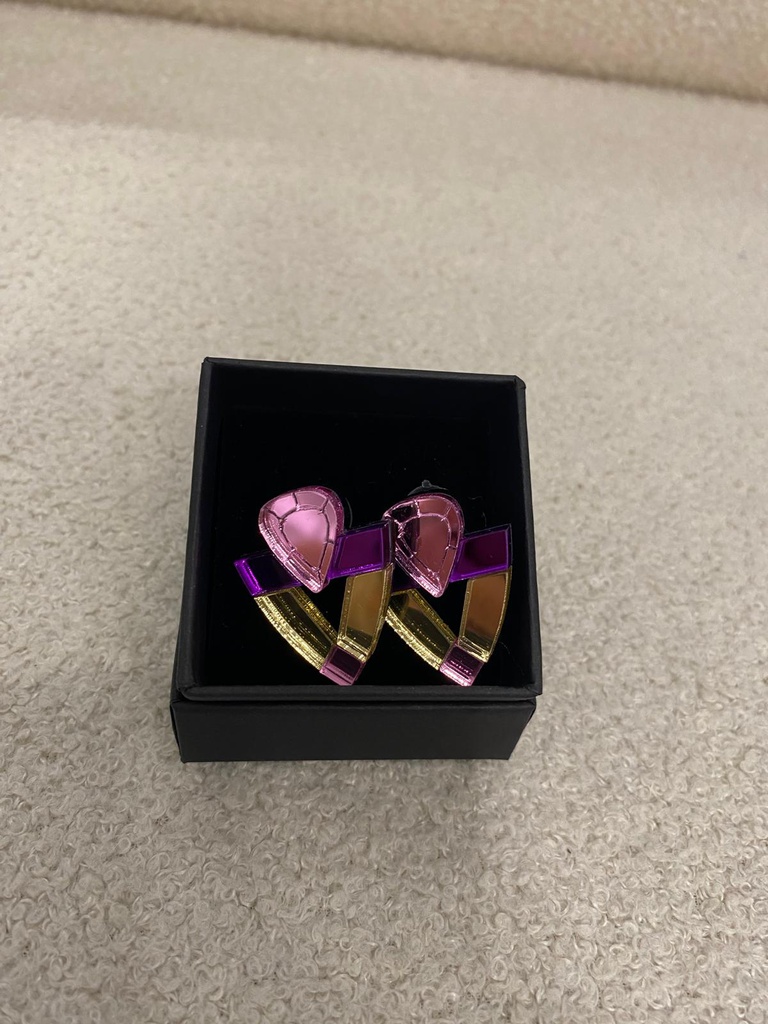 Pendientes Triángulo Colores Metacrilato