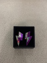 Pendientes Metacrilato Rayo Doble Color