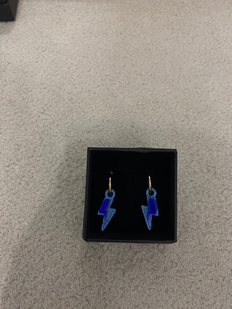 Pendientes Metacrilato Rayo Aro Doble Color