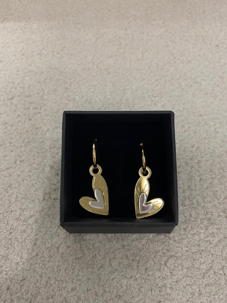 Pendientes Corazón Colores Aro Metacrilato