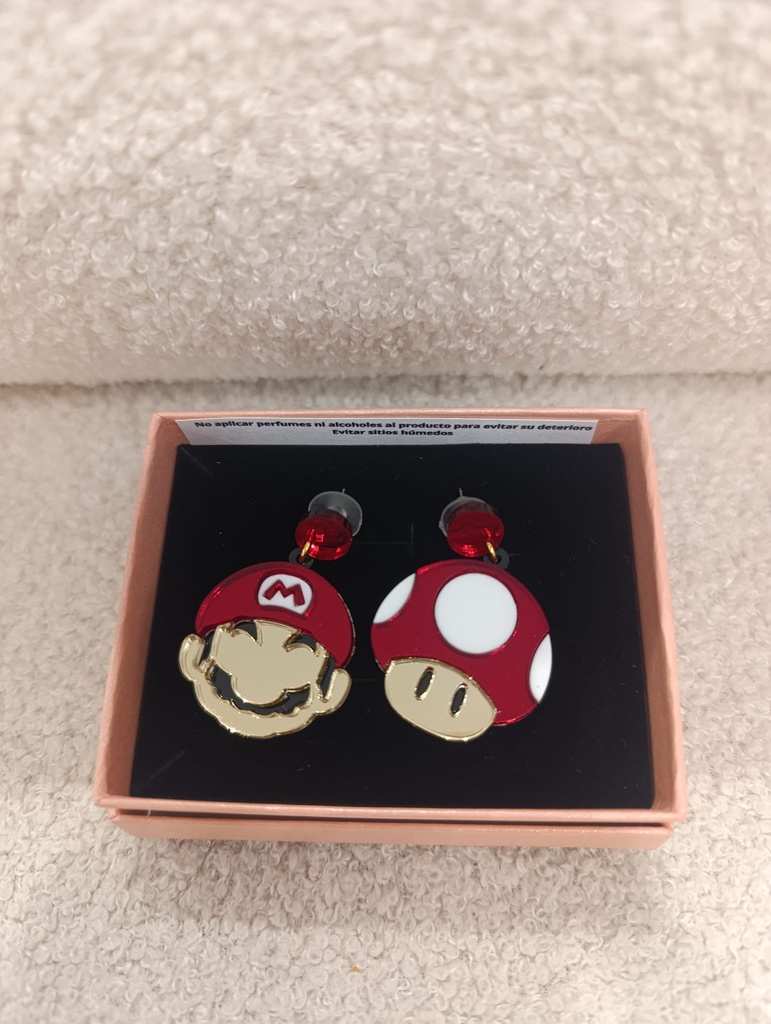 Pendientes Mario Bros Metacrilato