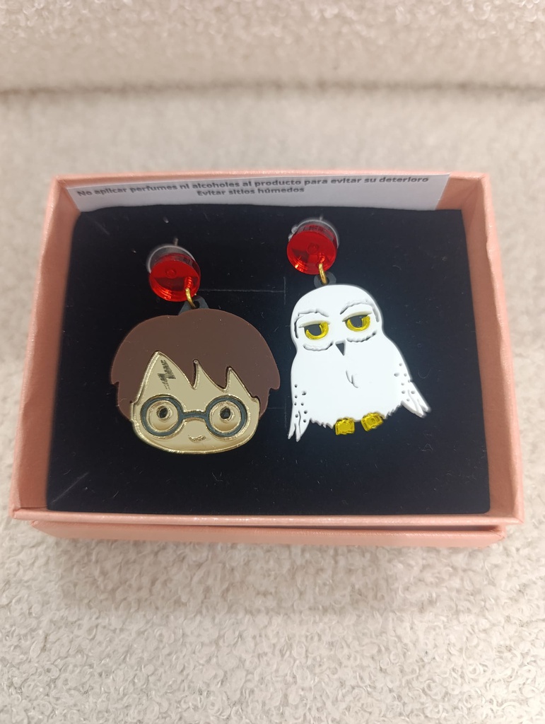 Pendientes Metacrilato Harry Potter