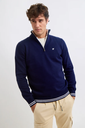 Jersey Media Cremallera Cuello Polo Marino - Williot