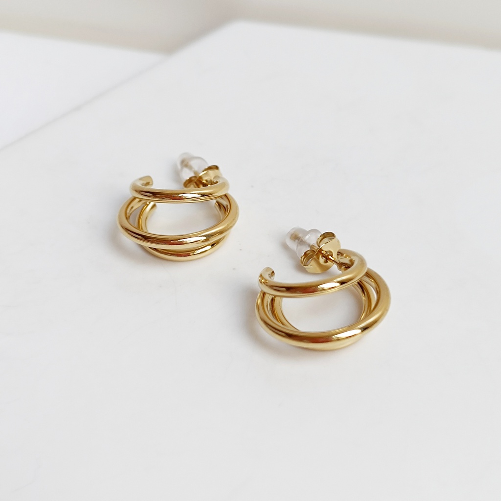 Aros Triple Mini Dorado