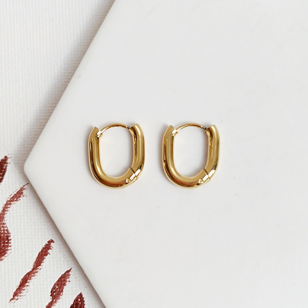 Aros Básicos Ovalado Dorado