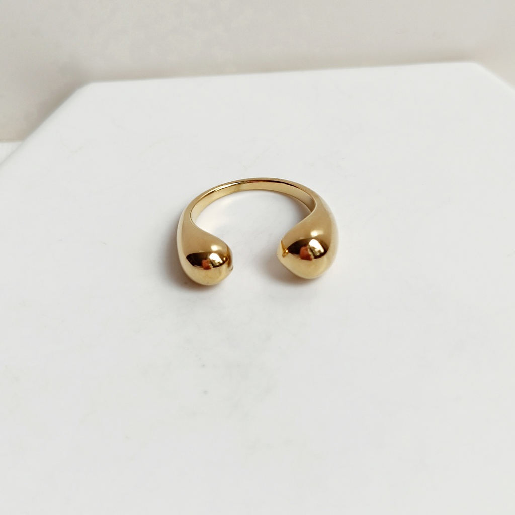 Anillo Double Drop 2 (Dorado)