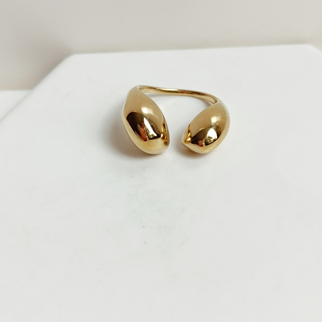 Anillo Double Drop (Dorado)