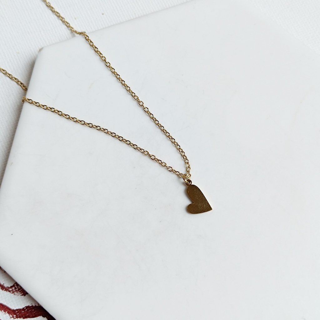 Collar Charm Corazón Dorado