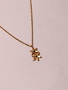 Collar Charm Doble Flor Dorado