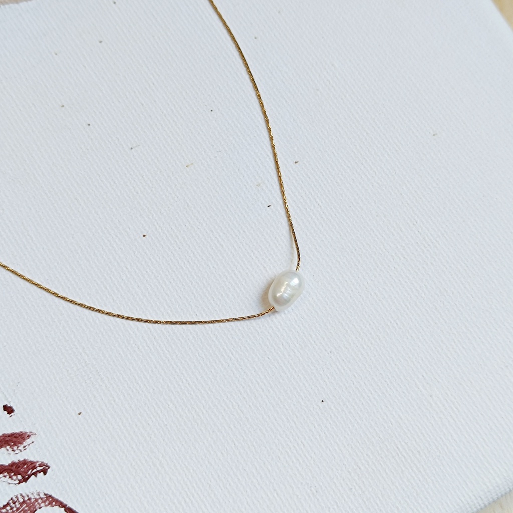 Collar Perla Dorado