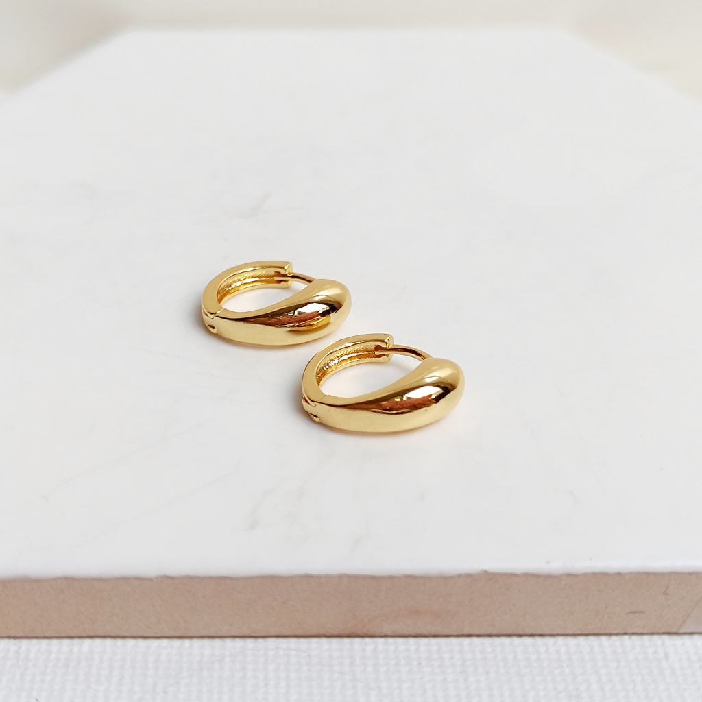 Pendiente Aros Lagrima Dorado