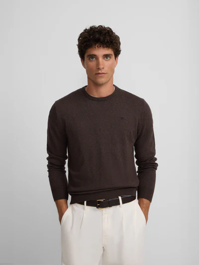 Jersey Classic Cuello Redondo Marrón - Silbon