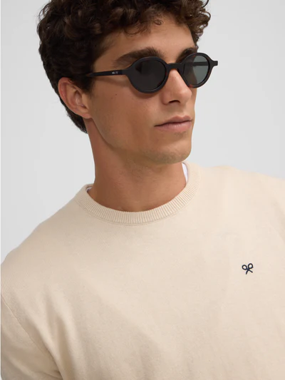 Jersey Classic Cuello Redondo Beige Claro - Silbon