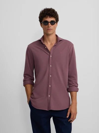 Camisa Sport Micropique Comfort Burdos  - Silbon