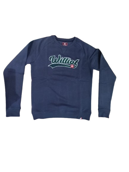 Sudadera Con Manga Ranglan Logo Vintage Marino - Williot