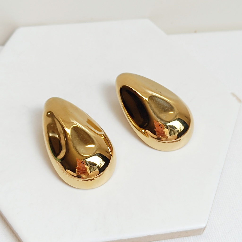 Pendientes Ovalado Dorado