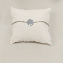 Pulsera Medalla Grabable Doble Cadena (Plateada)