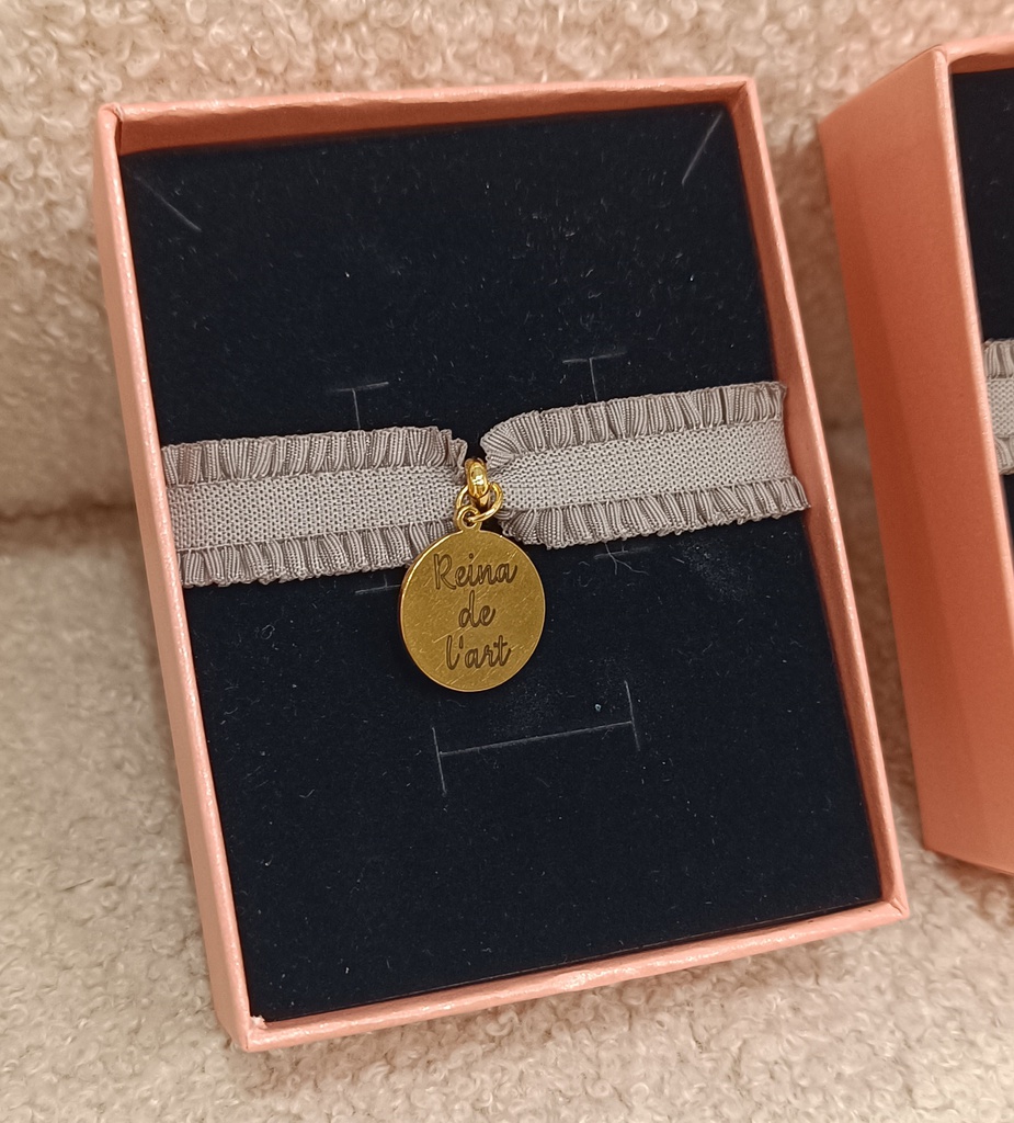 Pulsera Cinta Elástica Volante con Medalla Grabable (+ COLORES)