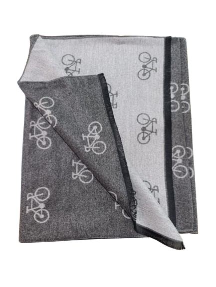 Bufanda Gris Reversible Bicicletas Stroget