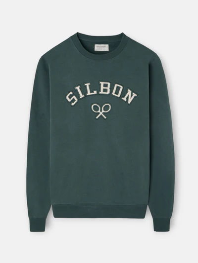 Sudadera Raqueta Media Pana Verde Oscuro - Silbon