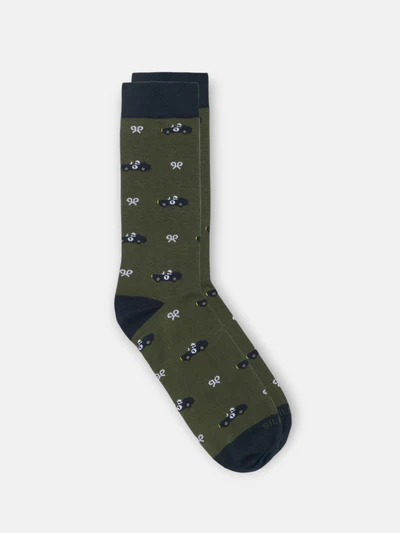 Calcetin Race Car Verde - Silbon