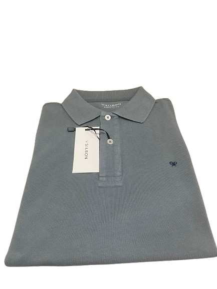 Polo Clásico Liso Gris - Silbon