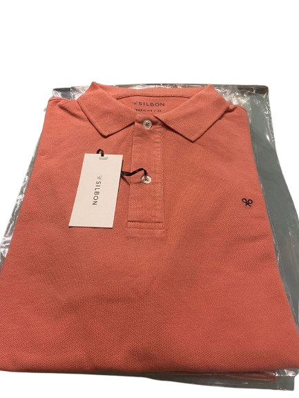 Polo Clásico Liso Coral - Silbon