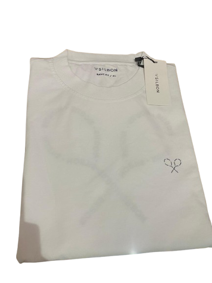 Camiseta Raquetas Lettering Blanca - Silbon
