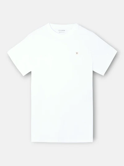 Camiseta Lisa Minilogo Parche Blanca - Silbon