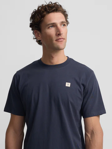 Camiseta Lisa Minilogo Parche Azul Marino - Silbon