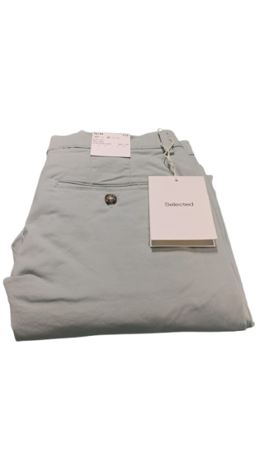 Pantalón Chino Verde Claro Flex Pant Noos - Selected
